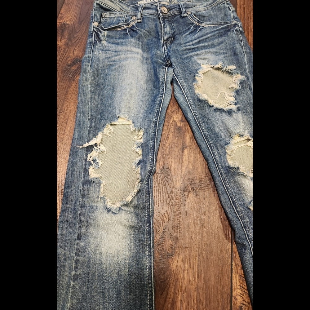 Machine Distressed Jeans - Picture 10 of 16